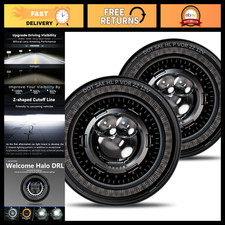 HWSTAR New 1000% Bright Anti-glare 7 Inch Led Headlights Round Compatible with J picture