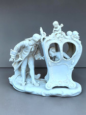 Antique Dressel Kister Plaue bisque porcelain statue princess romantic putti picture