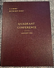 *ORIGINAL* 1943 WWII QUADRANT Quebec Conference SECRET CCS Papers Copy 52 picture