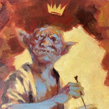 Drew Tucker - Crown Goblin 9x12 Magic The Gathering Artist Original Art Inquest picture
