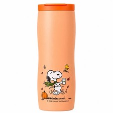 2026 Starbucks Korea Peanuts Snoopy Pumpkin Flowline Stainless Tumbler 473ml picture