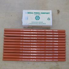 Vintage General's Thin Lead Orange 1308 Colored Drawing Art Pencils Set of 12  picture