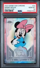2023 Topps Chrome Disney #23 Minnie Mouse Refractor PSA 10 picture