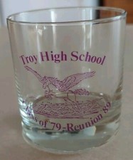 Troy High School Class of 1979 10-Year Reunion 1989 Drinking Glass Troy NY picture