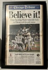 Chicago White Sox World Series Champions Newspaper Framed Chicago Tribune MLB picture
