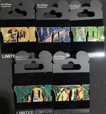 Disney-  WDI - - Attraction Letters - SET  of 5 PINS picture