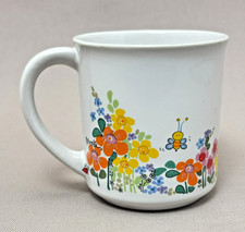 Vintage Sisters Are Forever Coffee Mug Roberta Floral Wildflower Bee Tea Cup picture