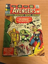 1963 Marvel Comics Avengers #1 The Coming of the Avengers - Original Unrestored picture