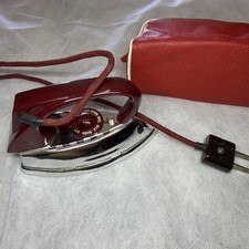 Vintage Antique Mini Travel Iron With Case made in West Germany picture