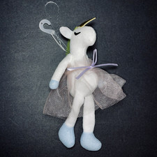 Unicorn Ornament Stuffed Horse Dancer Ballerina Satin Bow Hang Felt Accessory picture