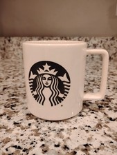 Starbucks 2015 Black Mermaid Siren Logo Square Handle 14oz Made in USA picture