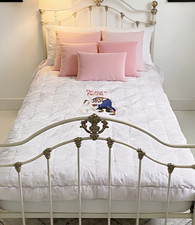 Vintage 1991 Disney Beauty and the Beast Satin Comforter Twin Quilt Embroidered picture