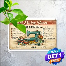 Vintage Metal Plaque 8x12 Inch Retro Bedroom Wall Decor Metallic Tin Sign picture