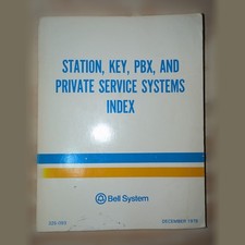 Bell System Station Key PBX Private Service Systems Index 325-093 1975 1978 Lot picture