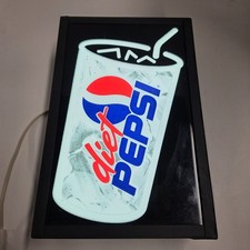 Pepsi Diet Pepsi Lighted Sign, 13 X 8, Tested And Working picture