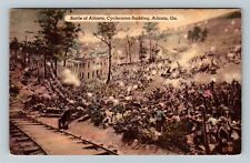 Atlanta,GA-Georgia, Battle of Atlanta Soldiers Guns,Vintage c1953 Linen Postcard picture