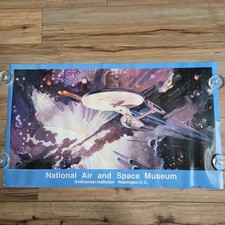 1992 STAR TREK NATIONAL AIR & SPACE MUSEUM POSTER 38x22 USS ENTERPRISE RARE picture