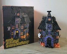 Vintage JC Penney Halloween Haunted House Luminary Ceramic 2002 Ghosts  picture