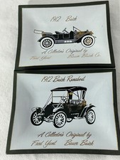 Lot Of 2 1912 Fred Yant Bauer Buick Ash Trays  Runabout & Touring picture