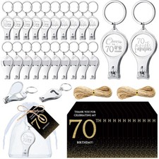Zeyune 50 Sets 70th Birthday Party Favors for Guests Beer Opener picture