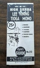 1966 High Sierra Lee Vining Tioga Mono California Kym's Guide Map Hiking Hunting picture