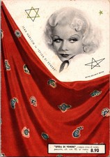 Jean Harlow Sfida di Venere MGM Italian Cinema Rayon Advertising Postcard picture