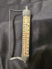 Vintage 1980's L.L. Bean Metal and Glass Advertising Thermometer picture