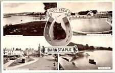 Rare Vintage RPPC Good Luck From Barnstaple 13C Black & White picture