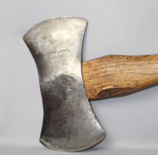 FINE USER Antique Vintage KNOT KLIPPER Mann Double Bit Axe Inv#CR07 picture