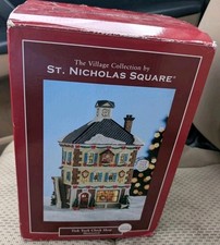 St. Nicholas Square Village Collection Tick Tock Clock Shop 2009 - New Unused picture