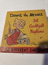 VINTAGE 1954 DENNIS THE MENACE (KETCHAM) 33 Included COCKTAIL NAPKINS  picture