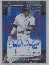 2026 Topps Finest Blue Refractor Auto Baseball #FA-VM Victor Martinez 116/150 picture