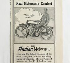 Indian Motocycle 1913 Advertisement Motorcycles Hendee Manufacturing DWCC5 picture