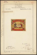 New Orleans Louisiana H B Guinle La Belle Creole Sauce Trade Mark 1892 picture