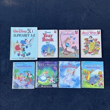 8 VTG 1970s-1990s Walt Disney Kids Books,Snow White,Cinderella,Winnie The Pooh picture