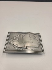 Vintage 1976 BART Train Belt Buckle T&S Solid Metal San Francisco Transit RR picture