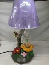 Disney Tinker Bell 2004 Vintage Flower Table Lamp Musical  By M.H. SEGAN picture