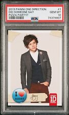 Harry Styles 2013 Panini One Direction #1 Rookie RC Pizza Party PSA 10 Gem Mint picture