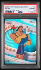 π₯2025 TOPPS CHROME DISNEY KRONK TEAL REFRACTOR /299 PSA 10 GEM MINT POP 2 SSP picture