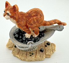Lowell Davis Grandpas Old Tom Cat Coal Scuttle Figurine Country Decor Vintage picture