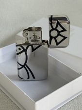 *US Seller* Vivienne Westwood Vintage Oil Lighter Orb Pattern Silver Color Zippo picture