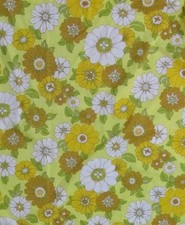 Vintage Fieldcrest Perfection (1) Twin Fitted Sheet Floral Daisy Yellow Percale picture