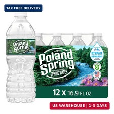 Poland Spring 100% Natural Spring Water 16.9 Fl Oz Bottles (Pack of 12) picture
