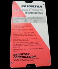VINTAGE BRIGHTON TRU-EDGE HEADS CIRCUMFERENCE SLIDE CHART NICE CONDITION picture