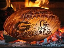 Georgia Bulldogs Hand Carved Football Plaque picture