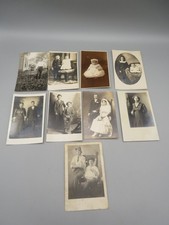 Lot of 9 RPPC Black & White Postcards Men, Women, Children Could Maybe Related picture