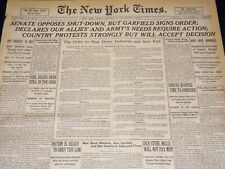 1918 JANUARY 18 NEW YORK TIMES - SENATE OPPOSES SHUT DOWN - NT 7927 picture