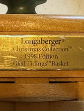 Longaberger Christmas Collection 1998 Glad Tidings Wood Basket Brown 12394 picture