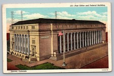 1942 Denver Colorado CO Post Office & Federal Building Vintage Postcard picture