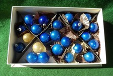 Box of SMALL Vintage Mercury Glass Christmas Ornaments for Feather Tree picture